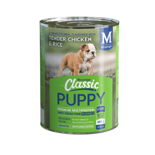 Montego Classic Dog Wet Food Puppy Chicken & Rice Canned 385g