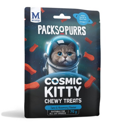 Montego Packs O' Purrs Cosmic Tuna & Rosemary Cat Treats 200g