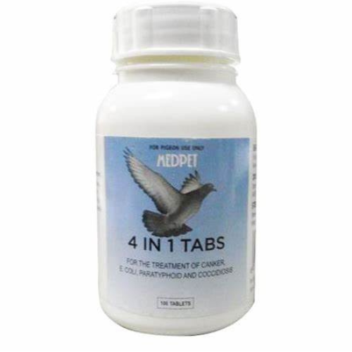 4 In 1 Tabs 100 Tablets Medpet